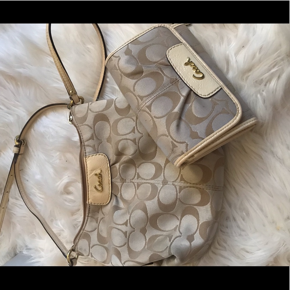 Coach handbag and matching wallet